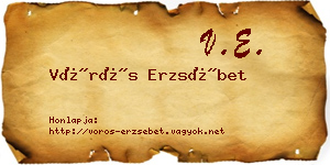 Vörös Erzsébet névjegykártya