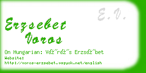 erzsebet voros business card